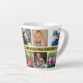 カスタム10写真コラージュ私たちは愛あなた叔母 カフェラテマグ (右アングル)