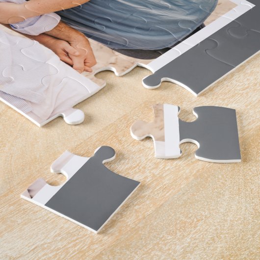 カスタム10周年記念結婚写真コラージュ ジグソーパズル (側面)