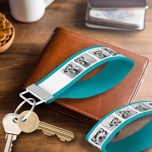 カスタム10額縁の写真コラージュ リストバンドキーホルダー