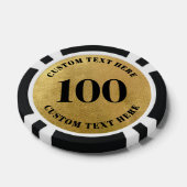 カスタム100 ナンバリング ゴールド ポーカーチップ (シングル)