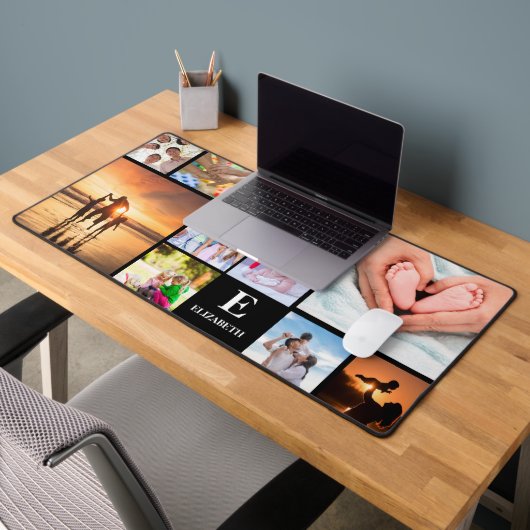 カスタム11フォトモノグラム名 デスクマット (オフィス2)