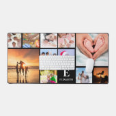 カスタム11フォトモノグラム名 デスクマット (キーボード&マウス)