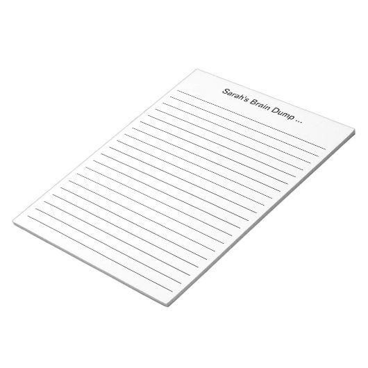 カスタム11 x 8.5ライニング先生ギフトパーソナライズされた ノートパッド (アングル)