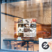 カスタム12ビジネスフォトコラージュ化粧品キャンドル ウィンドウサイン (カフェ窓)