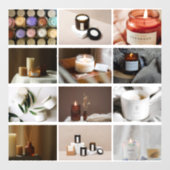 カスタム12ビジネスフォトコラージュ化粧品キャンドル ウィンドウサイン (シート)