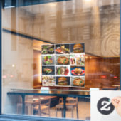カスタム12ビジネスフォトコラージュ飲食店 ウィンドウサイン (カフェ窓)