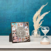 カスタム12ファミリーフォトフレームコラージュ素朴ウッド フォトプラーク (インサイチュ)