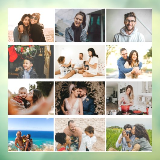 カスタム12フォトコラージュ業パーソナライズされた務 ウィンドウサイン (シート3)