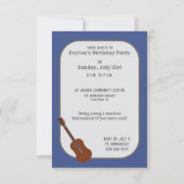 カスタム12弦ギターパーティの招待状をプリント 招待状 (裏面)