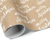 カスタム12月ウィンターシーズンホリデーワードアート ラッピングペーパー (ロールコーナー)