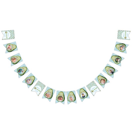 カスタム12枚の写真Onederful Alvado 1st Birthday バンティングフラッグ (全)