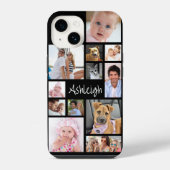 カスタム12枚フォトコラージュ カラーケースメイトiPhoneケース iPhoneケース (裏面)