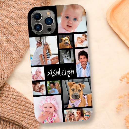 カスタム12枚フォトコラージュ カラーケースメイトiPhoneケース iPhoneケース