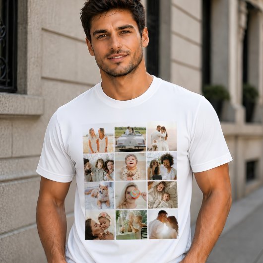 カスタム12枚フォトコラージュ Tシャツ