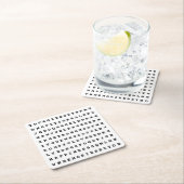 カスタム12 Wordファミリの単語検索 スクエアペーパーコースター (インサイチュ)