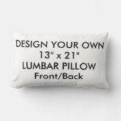 カスタム13パーソナライズされた" x 21"腰枕 ランバークッション (正面)