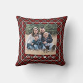 カスタム14フォトコラージュ名赤プライド クッション (裏面)