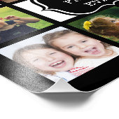 カスタム14写真コラージュ最高のファミリアエバーブラック フォトプリント            (角)