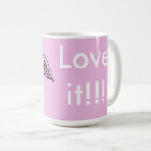 カスタム15のozのクラシックで白いマグZazz_It コーヒーマグカップ (正面右)