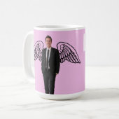 カスタム15のozのクラシックで白いマグZazz_It コーヒーマグカップ (正面左)