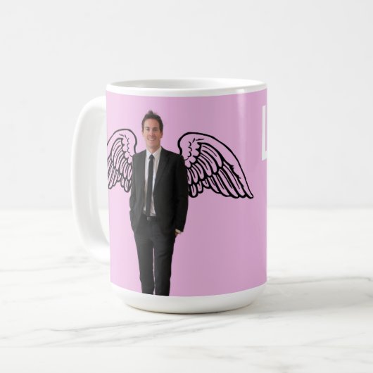 カスタム15のozのクラシックで白いマグZazz_It コーヒーマグカップ (正面左)