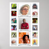 カスタム15フォトのコラージュと文字 ポスター (正面)