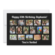 カスタム16フォトコラージュ誕生日パーティー