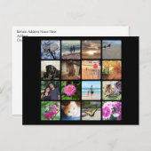 カスタム16フォトモザイク写真コラージュ ポストカード (正面/裏面)