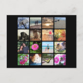 カスタム16フォトモザイク写真コラージュ ポストカード (正面)