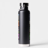 カスタム16フォト写真コラージホワイトレタリング ウォーターボトル (右面)