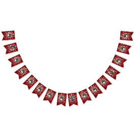 カスタム16 – 写真の卒業式キャップトスディプロマMaroon バンティングフラッグ