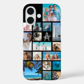 カスタム17フォトコラージモノグラムあなたの色の名前 Case-Mate iPhoneケース (裏面)