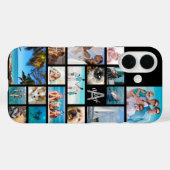 カスタム17フォトコラージモノグラムあなたの色の名前 Case-Mate iPhoneケース (裏面 (横))