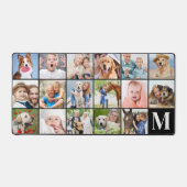 カスタム17フォトコラージュモノグラパーソナライズされたム デスクマット (正面)