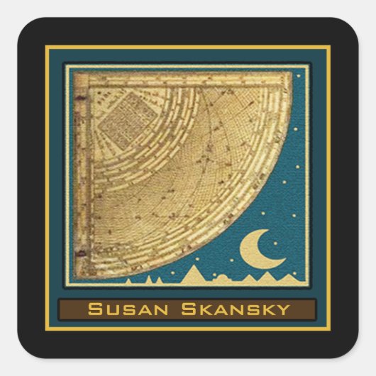 カスタム1775アストロラベクアドラント蔵書票 スクエアシール (正面)