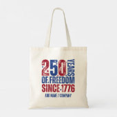 カスタム1776年からの自由250周年記念パトリオティック トートバッグ (裏面)