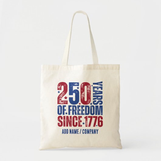 カスタム1776年からの自由250周年記念パトリオティック トートバッグ (正面)