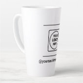 カスタム17ozタワーラテロゴ最低注文数なしマグ カフェラテマグ (左アングル)