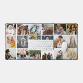 カスタム18フォトグリッドコラージュモダン デスクマット (キーボード&マウス)