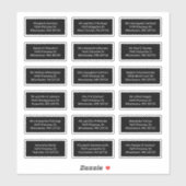 カスタム18受信者名出荷住所 シール (シート)