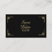 カスタム1920sアールデコ小さい日付カードを保存 名刺 (正面)