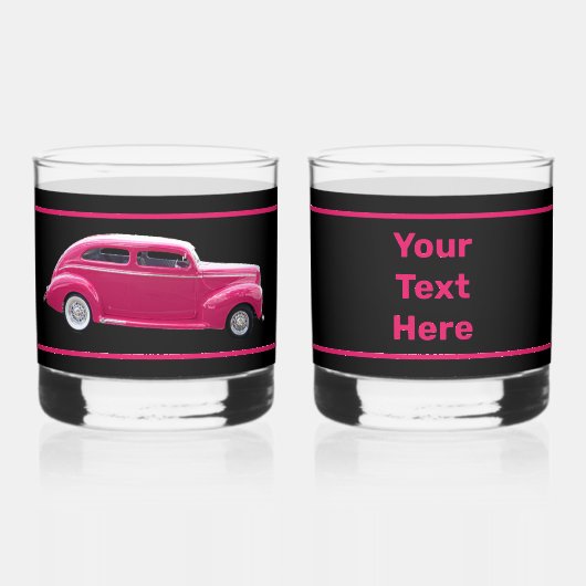 カスタム1940年アメリカの有名メイクセダン ウイスキーグラス (正面)