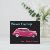 カスタム1940年アメリカの有名メイクセダン シーズンポストカード (スタンド正面)