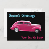 カスタム1940年アメリカの有名メイクセダン シーズンポストカード (正面/裏面)