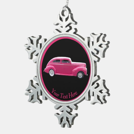 カスタム1940年アメリカの有名メイクセダン スノーフレークピューターオーナメント (右)