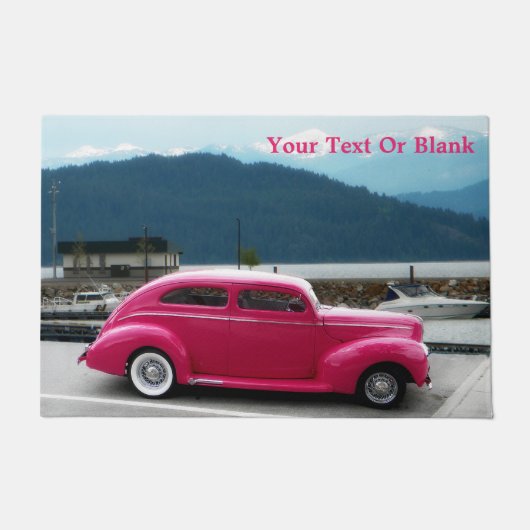 カスタム1940年アメリカの有名メイクセダン ドアマット (正面)