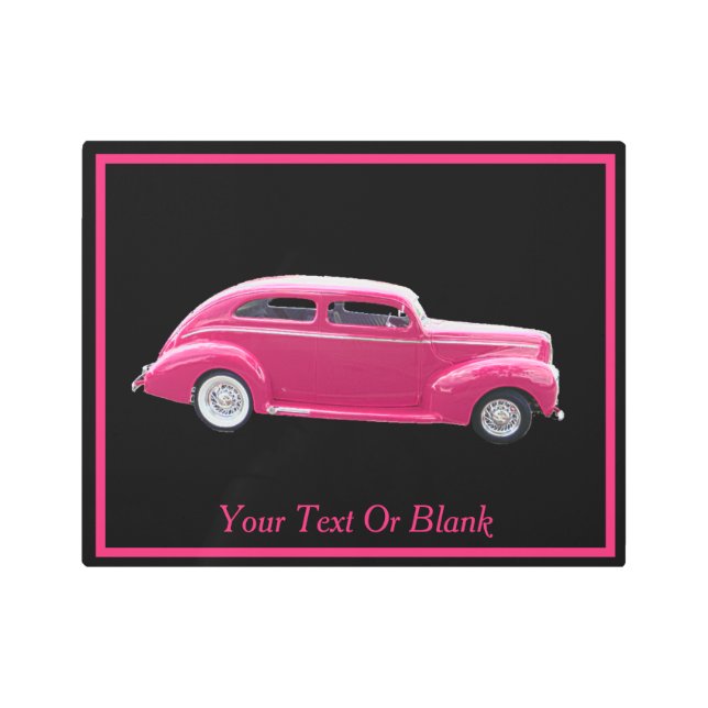 カスタム1940年アメリカの有名メイクセダン メタルプリント (正面)