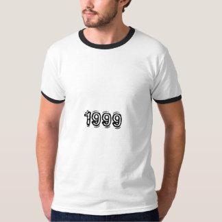 カスタム1999年 フロント - 裏面ドル記号 リンガー Tシャツ