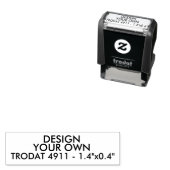 カスタム1.4インチx 0.4インチTrodat 4911自着式スタンプ セルフインキングスタンプ (インサイチュ)