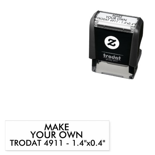 カスタム1.4インチx 0.4インチTrodat 4911自着式スタンプ セルフインキングスタンプ (インサイチュ)